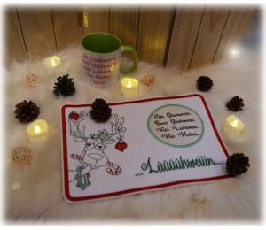 Stickserie ITH - Mug Rugs Weihnachten